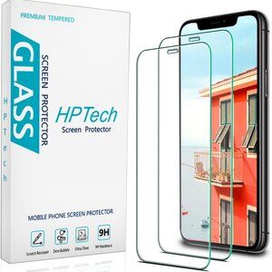 HPTech 2-Pack Tempered Glass Apple iPhone 11 iPhone XR [6.1-inch] Screen Protect